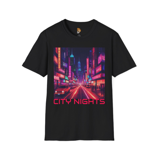 City Nights Unisex Softstyle T-Shirt - Vibrant Urban Graphic Tee