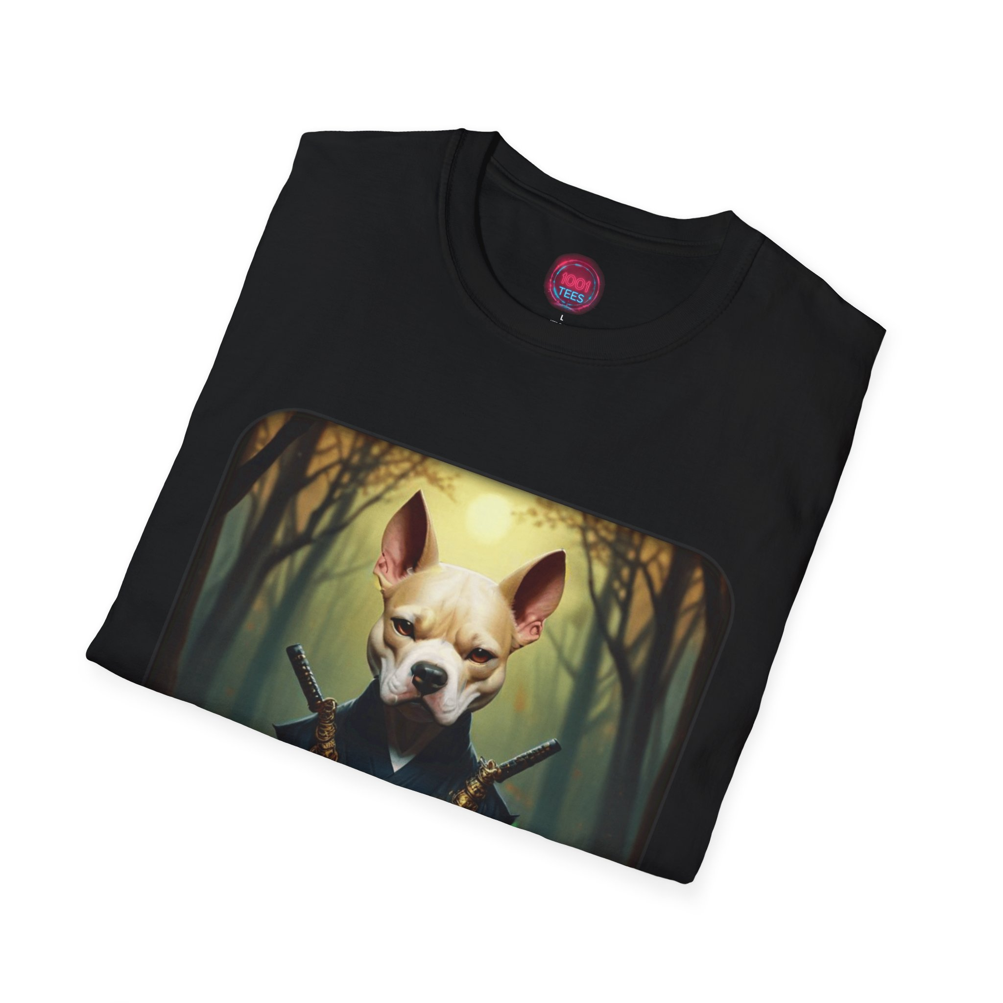 Samurai Dog Unisex Softstyle T-Shirt - Unique Animal Graphic Tee for Dog Lovers - Image 4