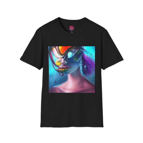 Vibrant Art Tee - Unisex Softstyle T-Shirt with Colorful Illusion Design for Art Lovers