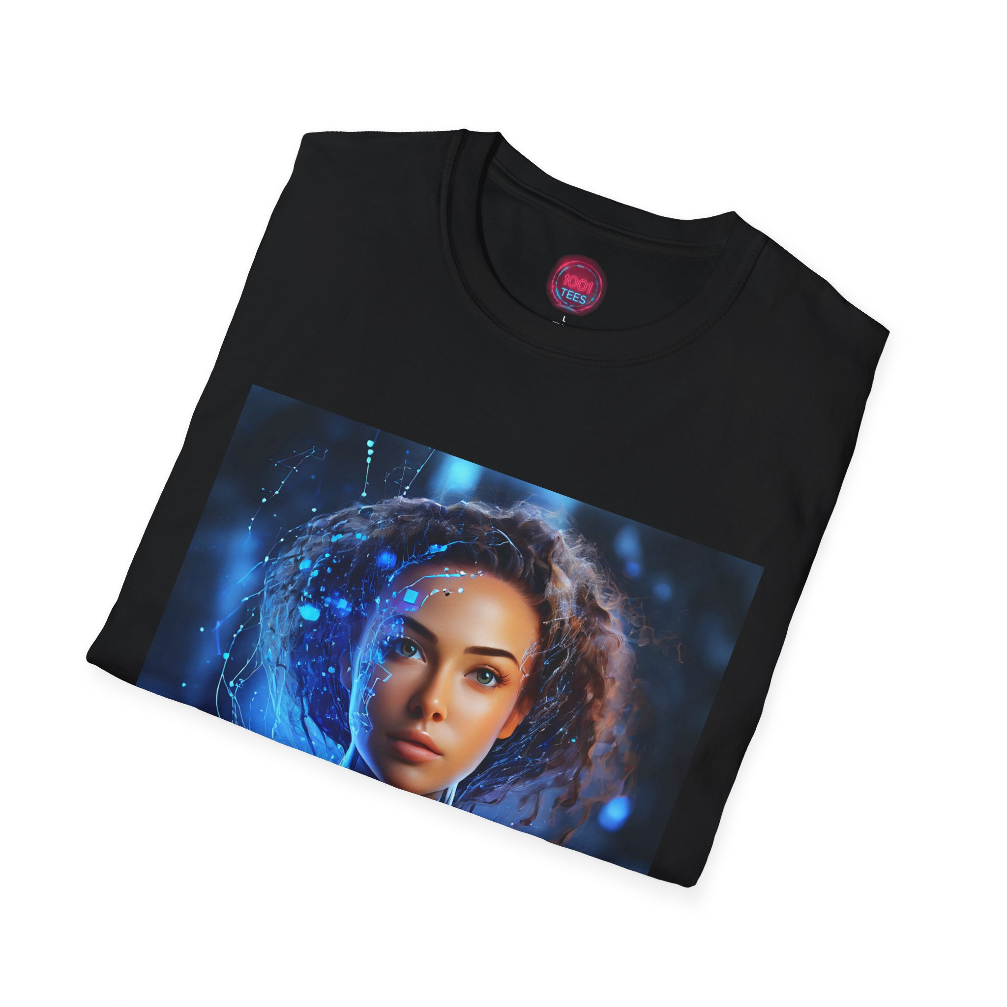 Cosmic Goddess Unisex Softstyle T-Shirt - Ethereal Design for Visionaries - Image 4