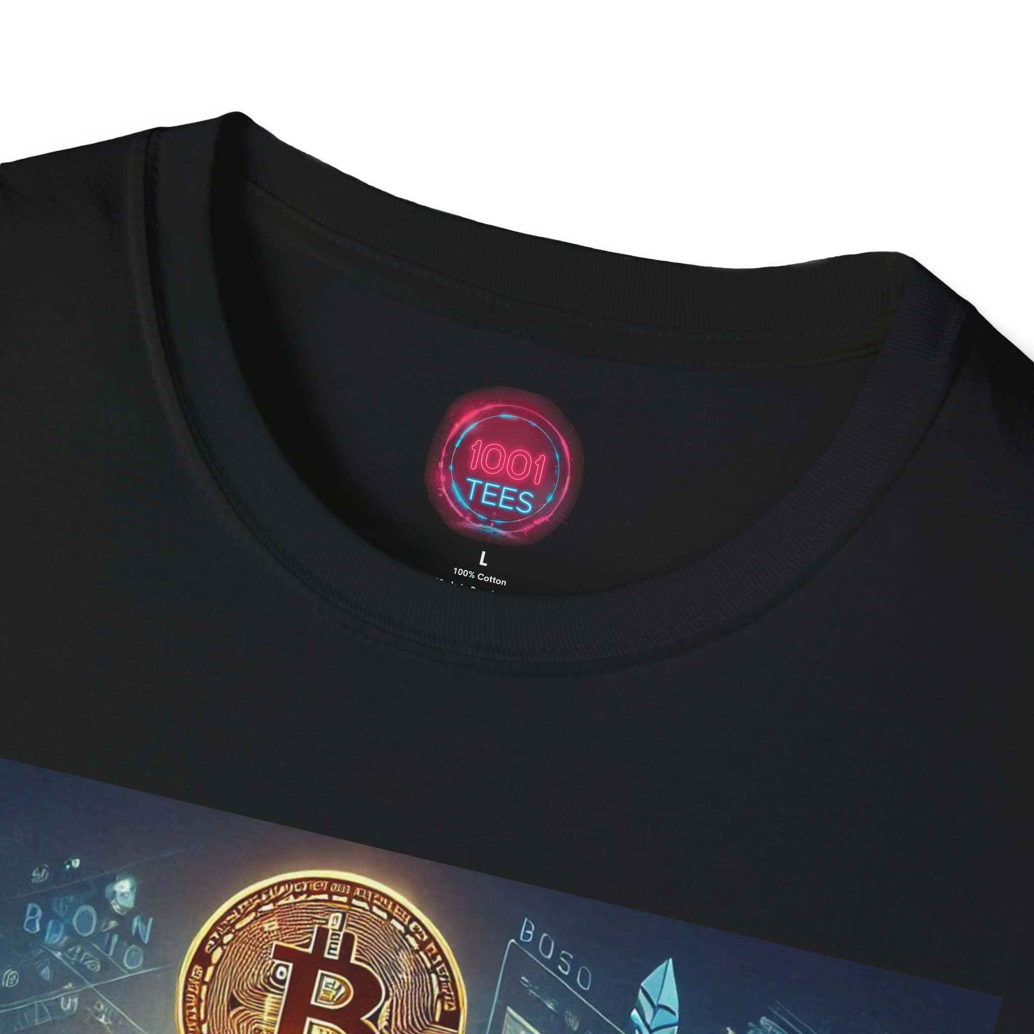 Crypto Enthusiast Unisex Softstyle T-Shirt - Digital Currency Art Tee - Image 7