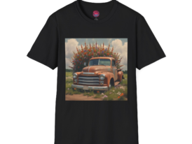 Vintage Truck Retro Automotive Tee – Black Graphic Tee