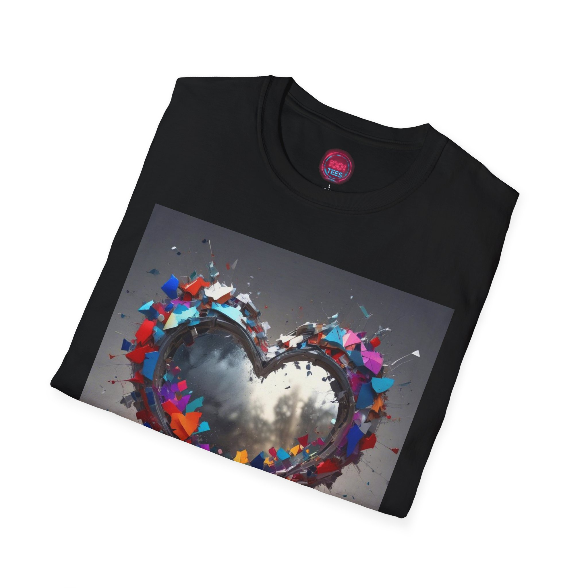 Heart of Colors Unisex Softstyle T-Shirt – Perfect for Love and Friendship Celebrations - Image 4