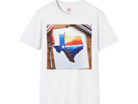 Texas Sunset Vibrant State Pride Tee – Black Graphic Tee