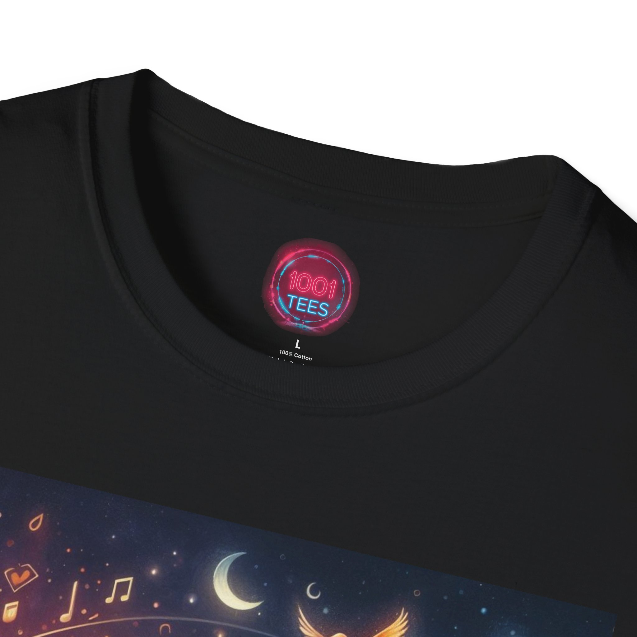 Cosmic Melody Unisex Softstyle T-Shirt - Image 3