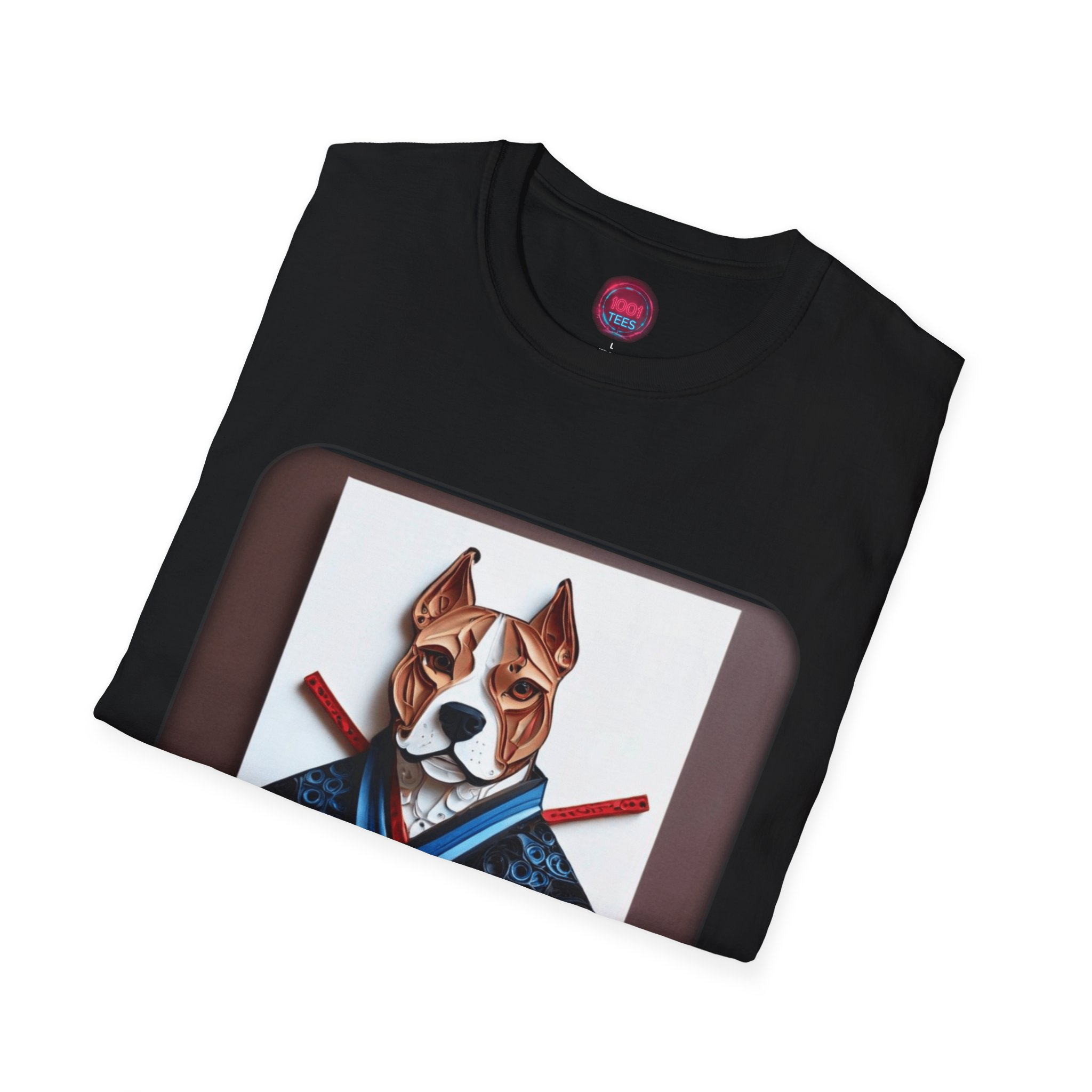 Samurai Dog Unisex Softstyle T-Shirt - Unique Pet Lover Tee - Image 4