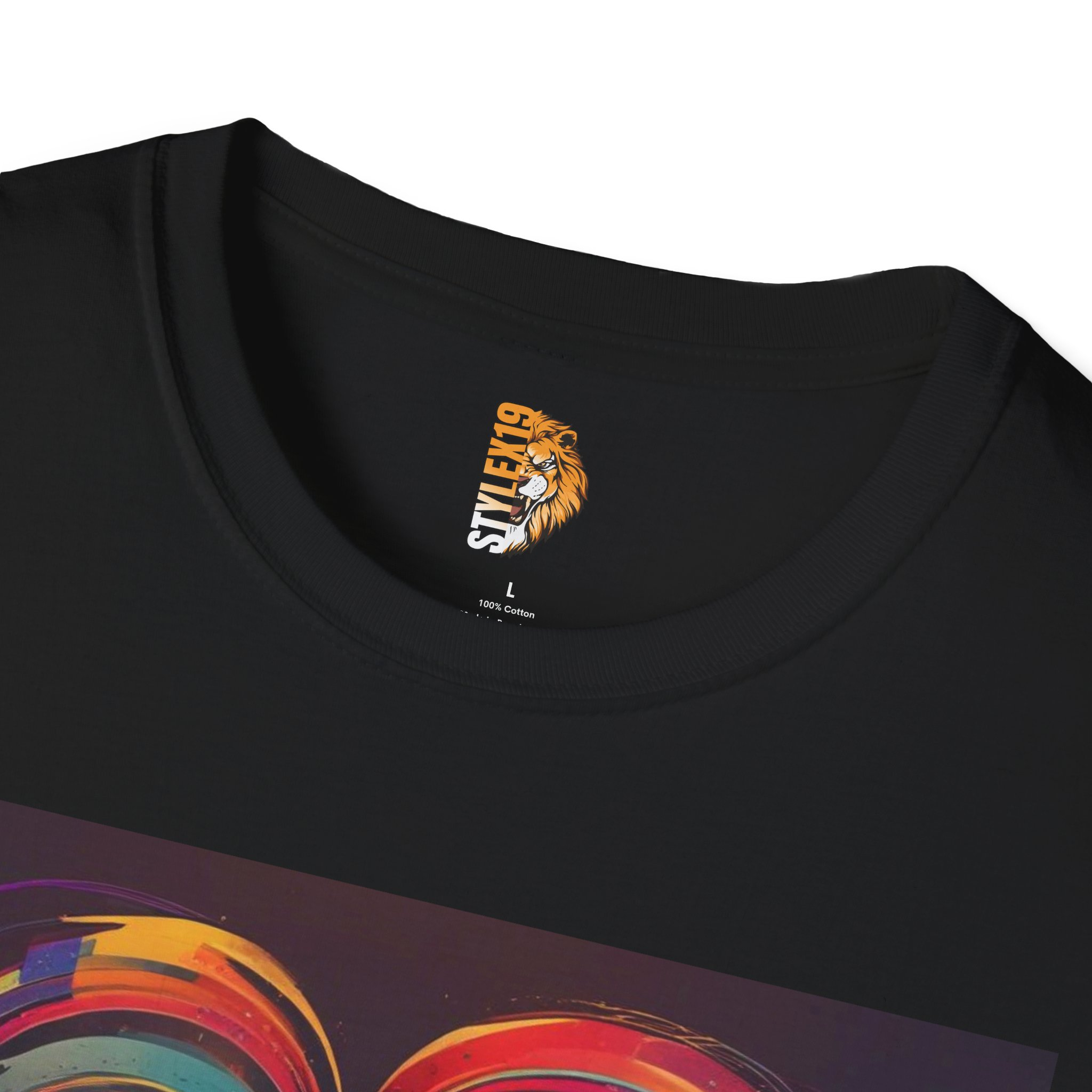 Heartfelt Art Unisex Softstyle T-Shirt - Vibrant Love Design - Image 3