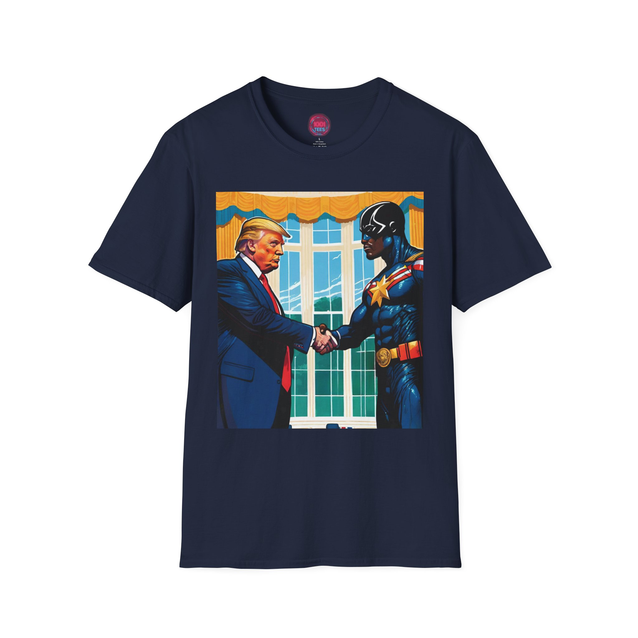 Superhero Politician T-Shirt | Unisex Softstyle Tee for Political Enthusiasts - Image 9