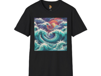 Ocean Waves Unisex Softstyle T-Shirt - Artistic Sea Design