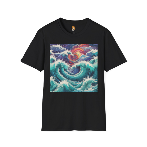 Ocean Waves Unisex Softstyle T-Shirt - Artistic Sea Design