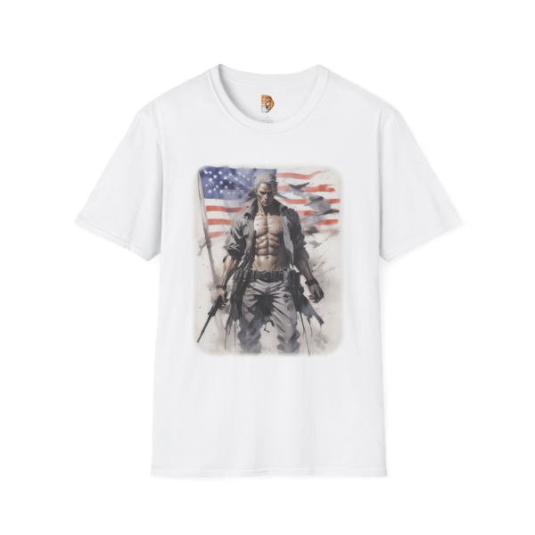 Patriotic Graphic Unisex Softstyle T-Shirt - Ideal for Veterans Day and Fourth of July Celebrations