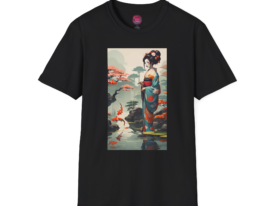 Vintage Japanese Geisha – Black Graphic Tee