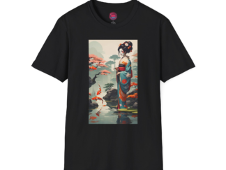 Vintage Japanese Geisha Unisex Softstyle T-Shirt - Perfect for Culture Enthusiasts