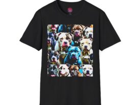 More Colorful Dog Portrait – Black Graphic Tee