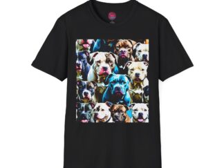 More Colorful Dog Portrait Unisex Softstyle T-Shirt - Perfect for Dog Lovers