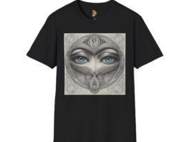 Mystical Eyes Ethereal Art Design for Spiritual Enthusiasts – Black Graphic Tee