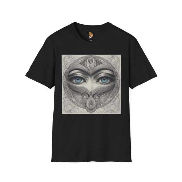 Mystical Eyes Unisex Softstyle T-Shirt - Ethereal Art Design for Spiritual Enthusiasts