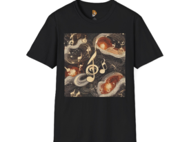 Cosmic Music – Black Graphic Tee