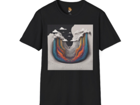 Colorful Cascade Artistic for Nature Lovers – Black Graphic Tee