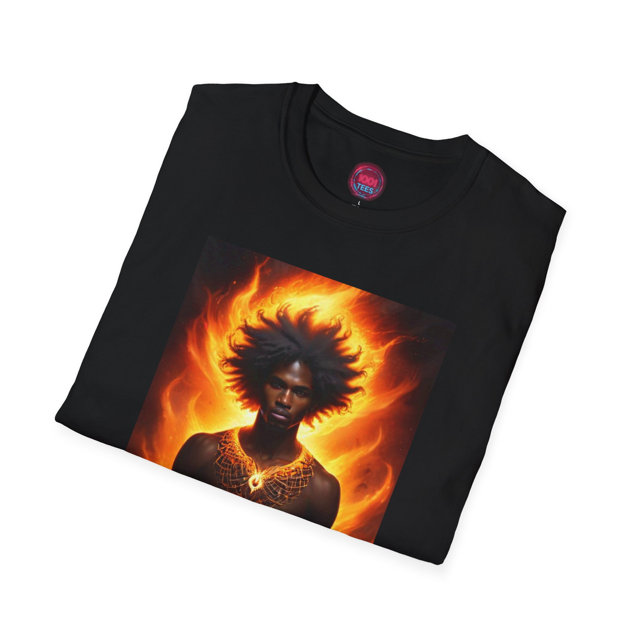 Unisex Softstyle T-Shirt - Fiery Spirit Design for Empowerment - Image 4