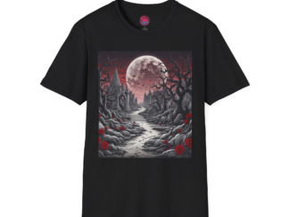 Spooky Moonlit Landscape T-Shirt for Halloween Lovers