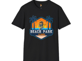 Beach Park Surfing T-Shirt – Black Graphic Tee