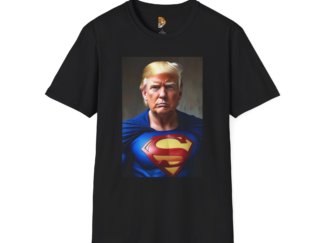 Superhero President Unisex Softstyle T-Shirt - Bold Graphic Tee for Fans