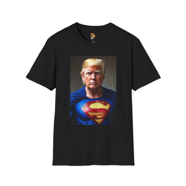 Superhero President Unisex Softstyle T-Shirt - Bold Graphic Tee for Fans
