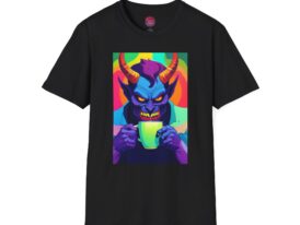 Colorful Demon Graphic – Black Graphic Tee