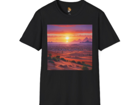 Sunset Desert Landscape – Black Graphic Tee