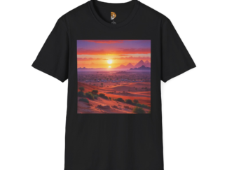 Sunset Desert Landscape Unisex Softstyle T-Shirt | Perfect for Nature Lovers & Outdoor Adventures