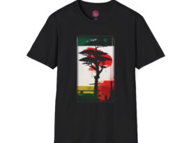 Rasta Tree Vibrant for Nature Lovers – Black Graphic Tee