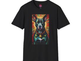 Vibrant Dog Art – Black Graphic Tee