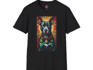 Vibrant Dog Art Unisex Softstyle T-Shirt - Perfect for Pet Lovers