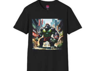 Epic Gorilla Graphic T-Shirt - Unisex Softstyle Tee for Anime Fans