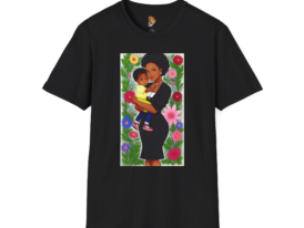 Motherhood Celebration T-Shirt - Featuring Beautiful Mom and Child Design – Black Graphic Tee