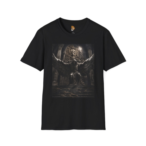 Mystical Angel Art Unisex Softstyle T-Shirt - Gothic Aesthetic Tee for Spiritual Seekers