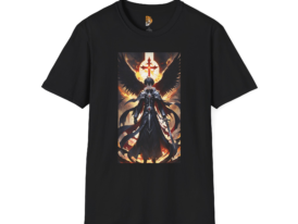 Gothic Angel Dark Fantasy Tee – Black Graphic Tee