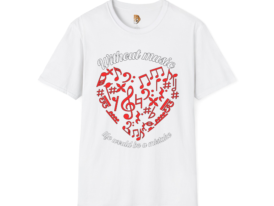 Music Lover Without Music Life Would Be a Mistake – Black Graphic Tee
