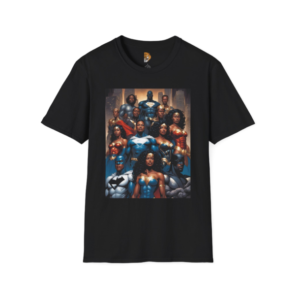 Superhero Squad Unisex Softstyle T-Shirt - Comfortable Graphic Tee for Comic Fans