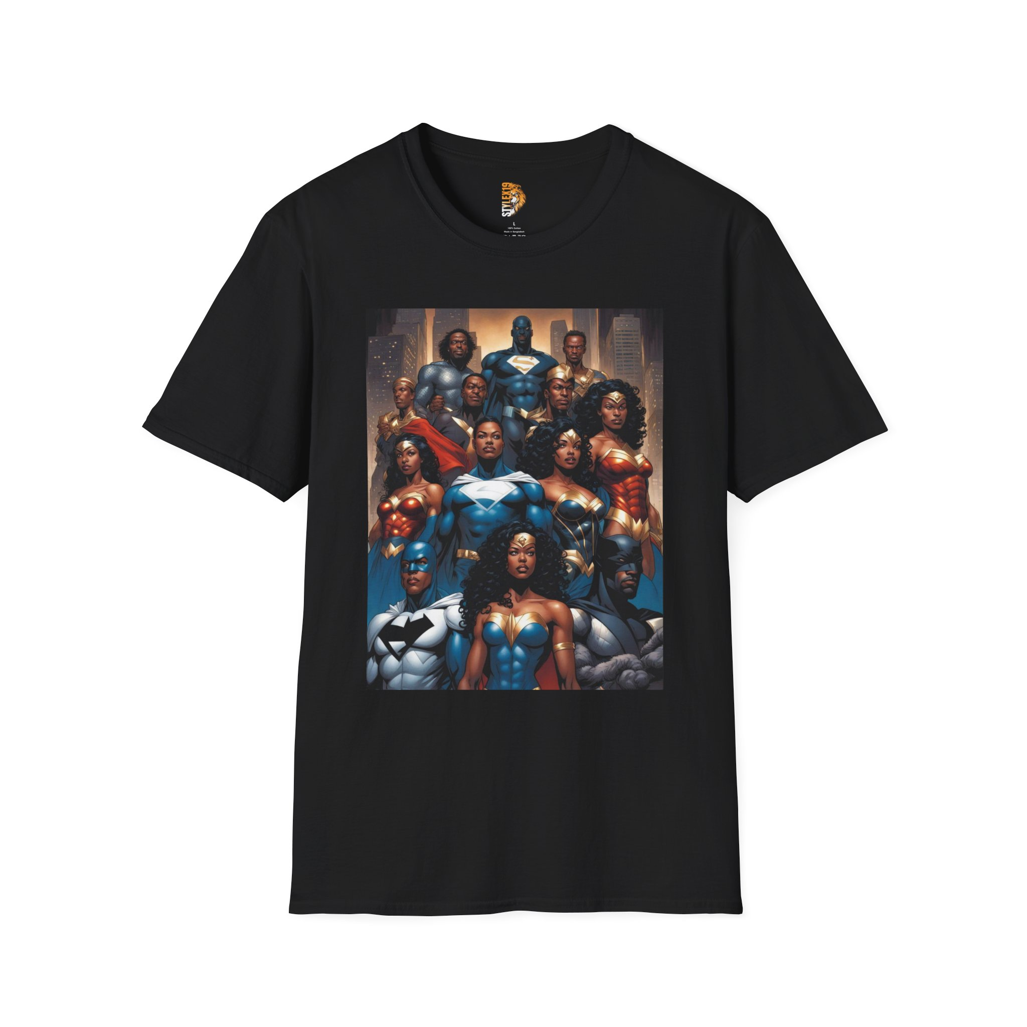 Superhero Squad Unisex Softstyle T-Shirt - Comfortable Graphic Tee for Comic Fans