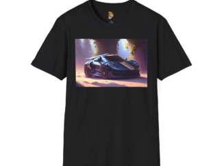 Cool Black Sports Car Unisex Softstyle T-Shirt