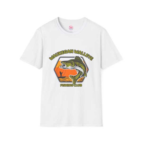 Waukegan Walleye Fishing Club T-Shirt - Unisex Softstyle Tee for Fishing Enthusiasts