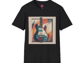 Retro Guitar Unisex Softstyle T-Shirt - Perfect for Music Lovers