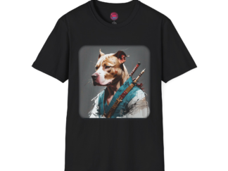 Pitbull Samurai Unisex Softstyle T-Shirt | Dog Lover Gift | Casual Tee