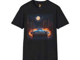 Retro Car Night Vibes – Black Graphic Tee