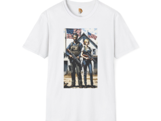 Patriotic Unisex Softstyle T-Shirt - Vintage Americana Design