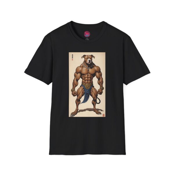 Muscle Dog Graphic Unisex Softstyle T-Shirt for Fitness Lovers