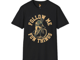 Follow Me Fun Things – Black Graphic Tee