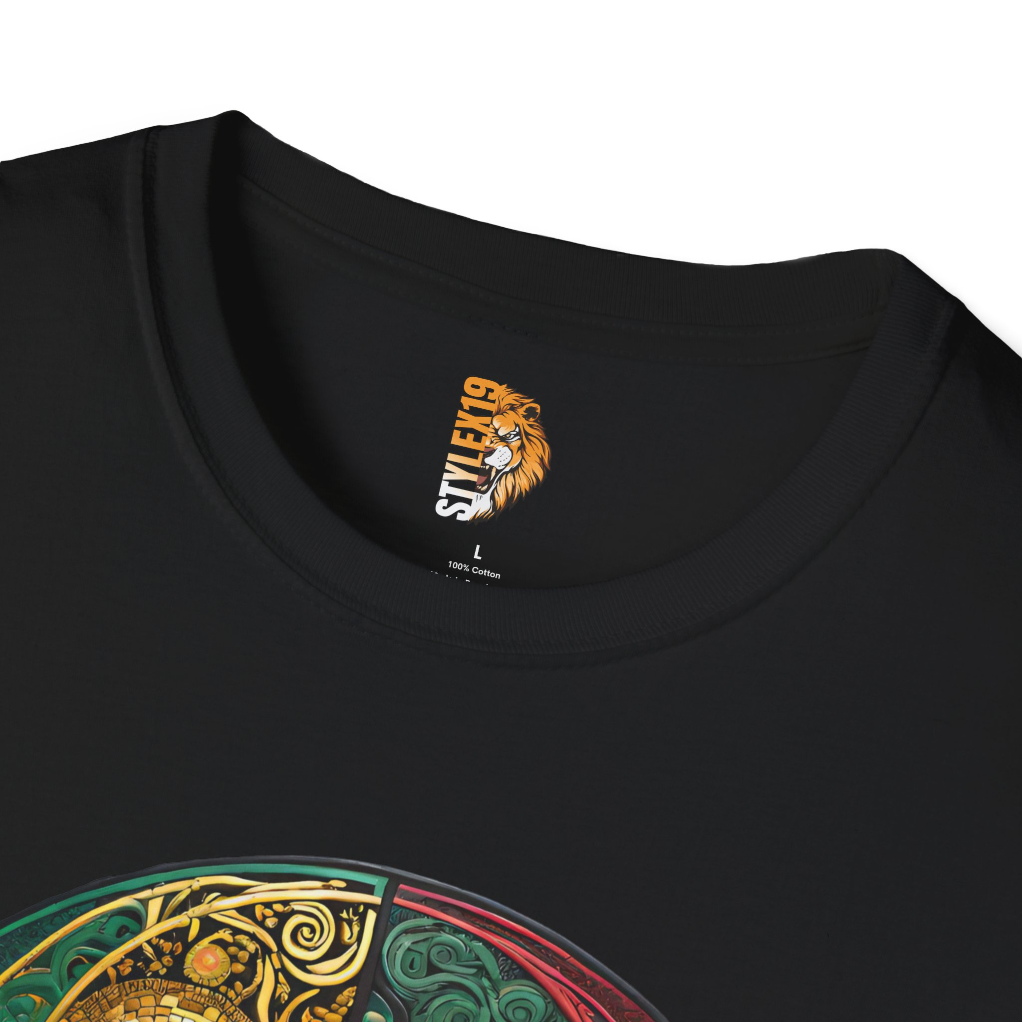 Bohemian Owl Unisex Softstyle T-Shirt - Artistic Nature Inspired Graphic Tee - Image 3